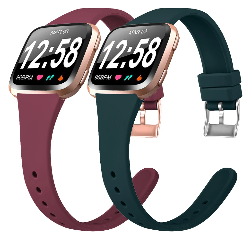 

Silicone Slim Strap for Fitbit Versa 2 Versa 1 Band Waterproof Watchband Wristband Sport Bracelet for Fitbit Versa Lite correa