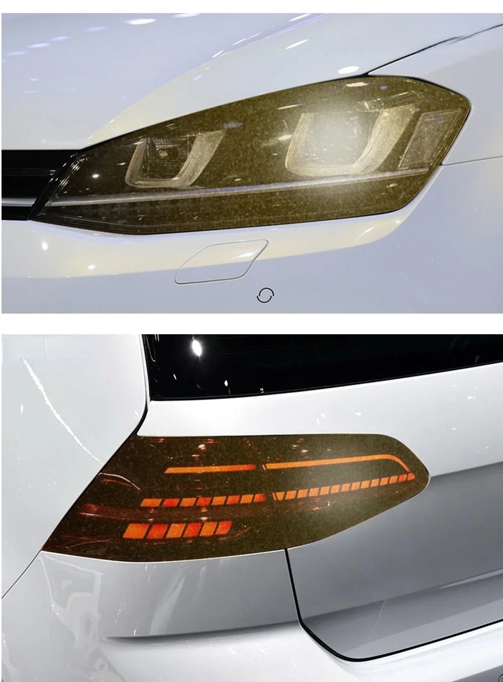Toiumops Autoscheinwerfer Schutzfolie für VW Golf 7 MK7 2012–2019,  Scheinwerfer transparent geschwärzter TPU-Aufkleber, transparent :  : Auto & Motorrad