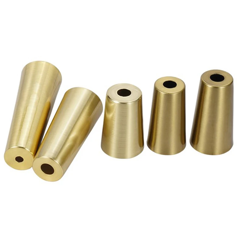 

Furniture Iron Foot Cover Copper Tip Brushed Brass Table Chair Cylinder/Conical Cap Protector Bottom Safety Mat Bottom Safe Pad