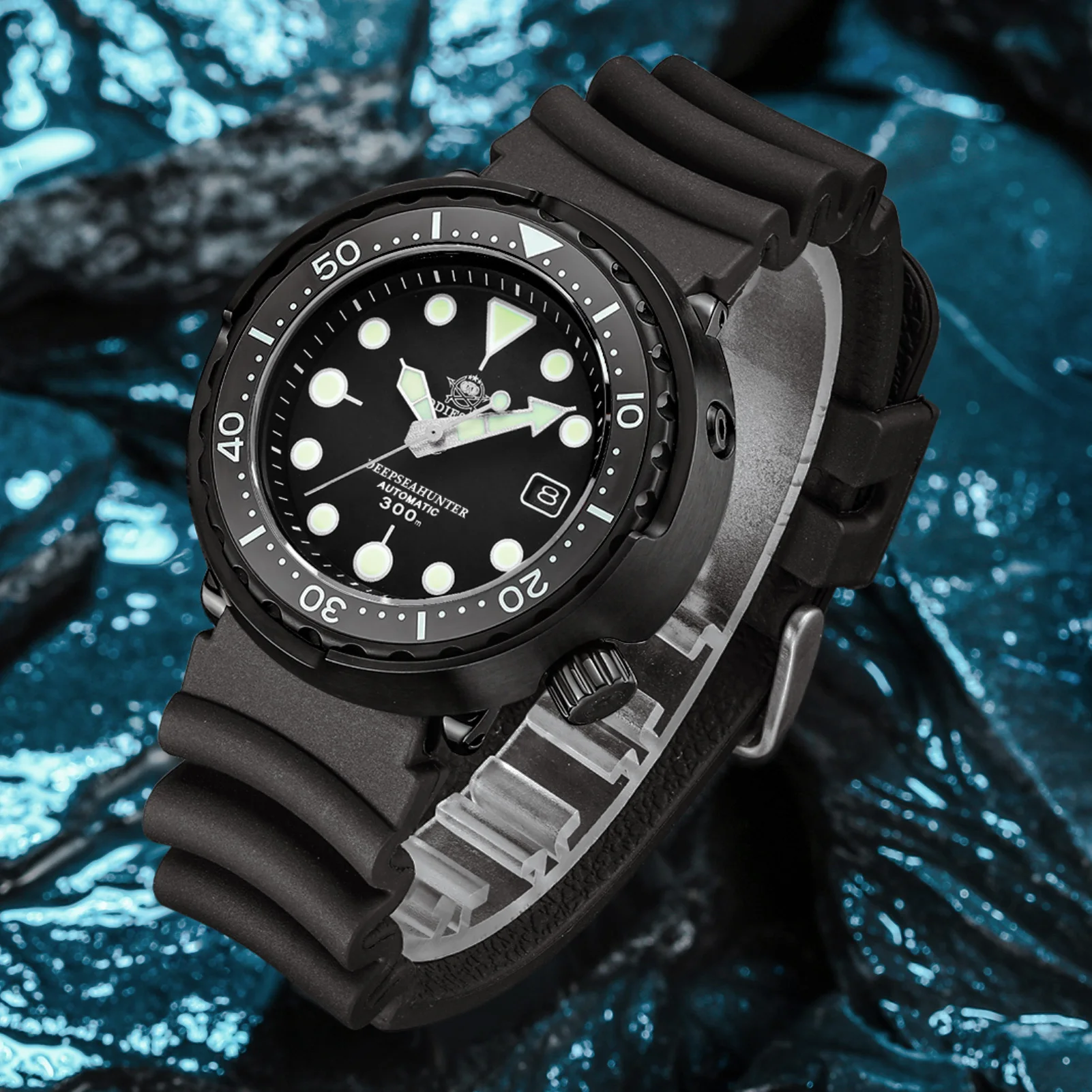 Premium Soft Rubber Watchband with Stainless Steel Buckle - Durable Strap