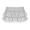 CIBBAR y2k Ruffles Pleated Mini Skirt Coquette Aesthetic A-line Low-waisted Short Skirts for Women 2000s Vintage Clothing Ladies 6