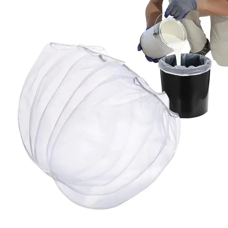 

Paint Filter Strainer Bucket Filters Paint Straining Bag Strainer Bag With Elastic Top Opening Nylon Mesh Bags 5 Pcs Fine Mesh