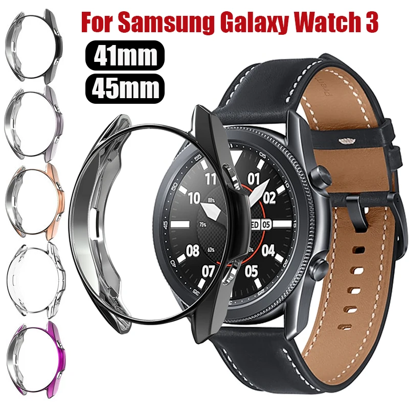 Watch Screen Protector Case For Samsung Galaxy Watch 3 45mm 41mm Soft TPU Protective Cover Bumper