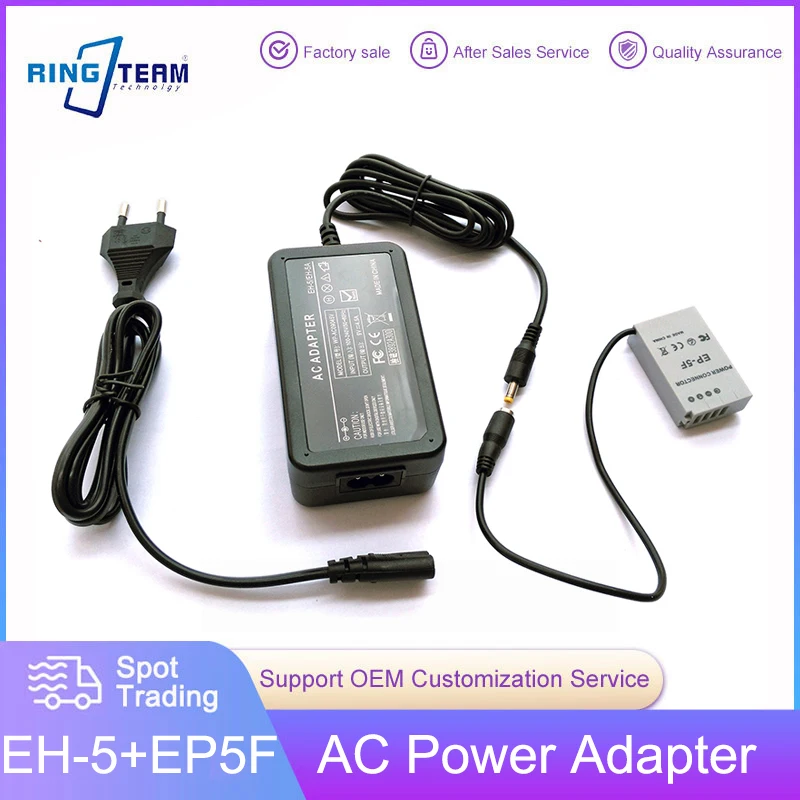 Adattatore Di Alimentazione Ca Eh-5/Eh-5A E Accoppiatore Cc Ep5F (Batteria Fittizia En-El24) Per Fotocamere Digitali Nikon 1 J5 1 J5