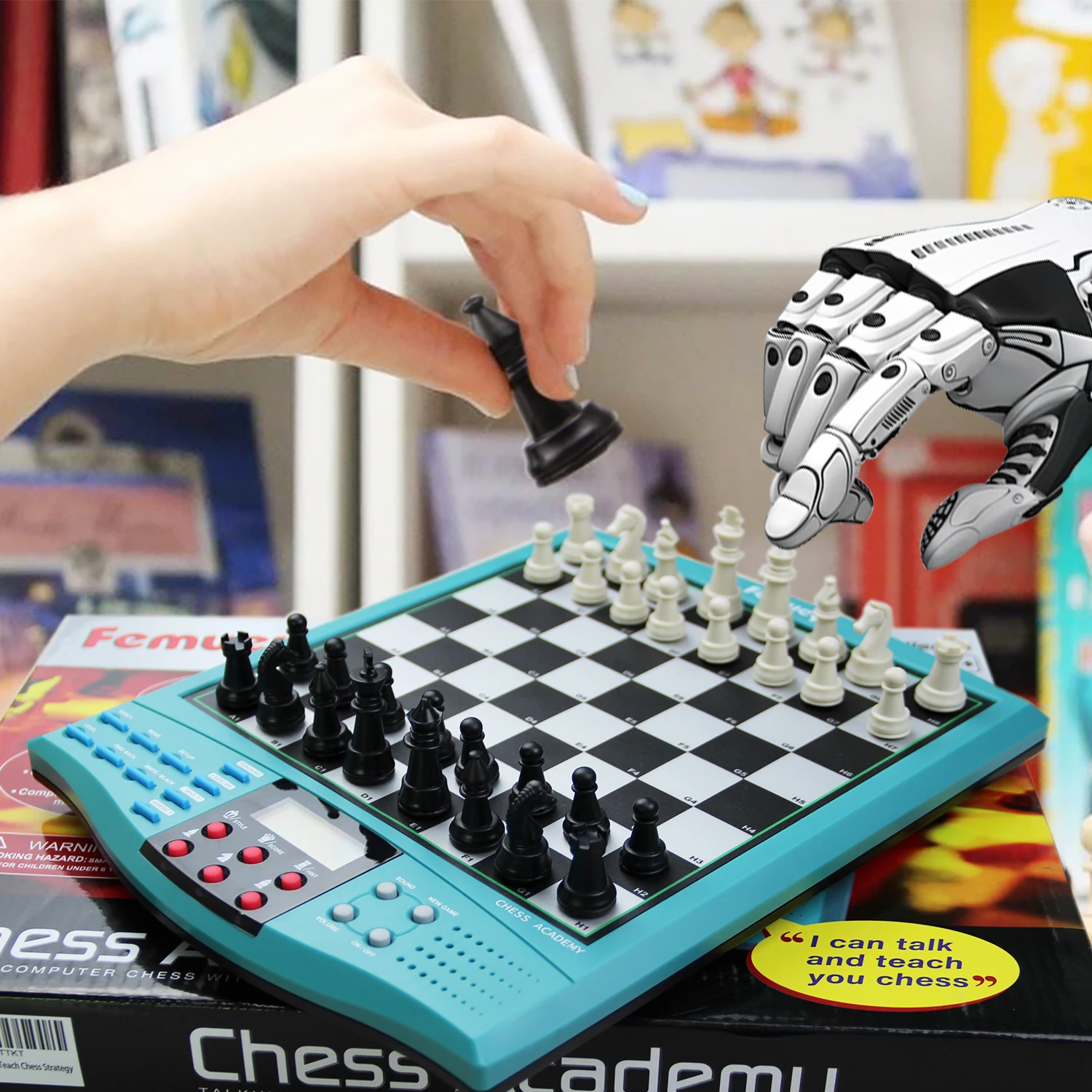 Intelligent Chessboard Children Adult Man-machine Two-player Battle  Built-in High-end AI Chip Automatic Magnetic Chess Pieces
