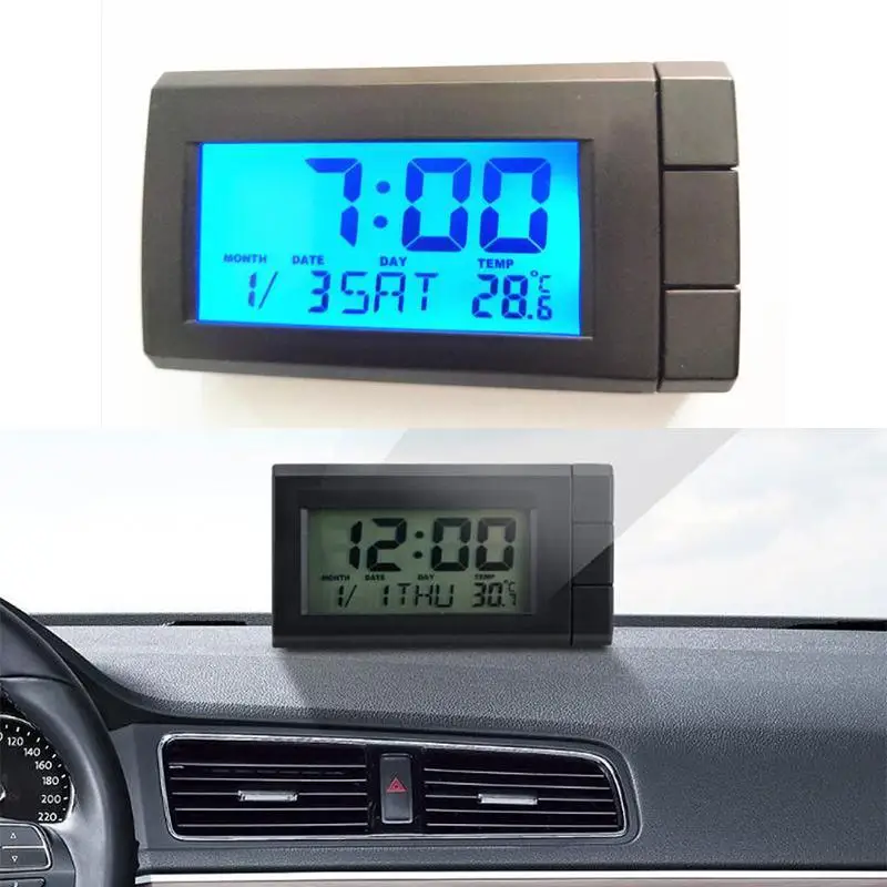 Auto-Digitaluhr-Auto-Mini-Uhr-Thermometer-Multifunktion-monat-Datum ...