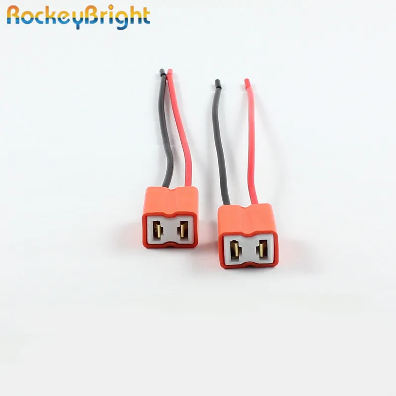 H7 Ceramic LED Bulb Socket 2pcs Holder H7 Headlight Ceramic Plug Adapter Extension Copper Cable Bulb Connector headlight holder