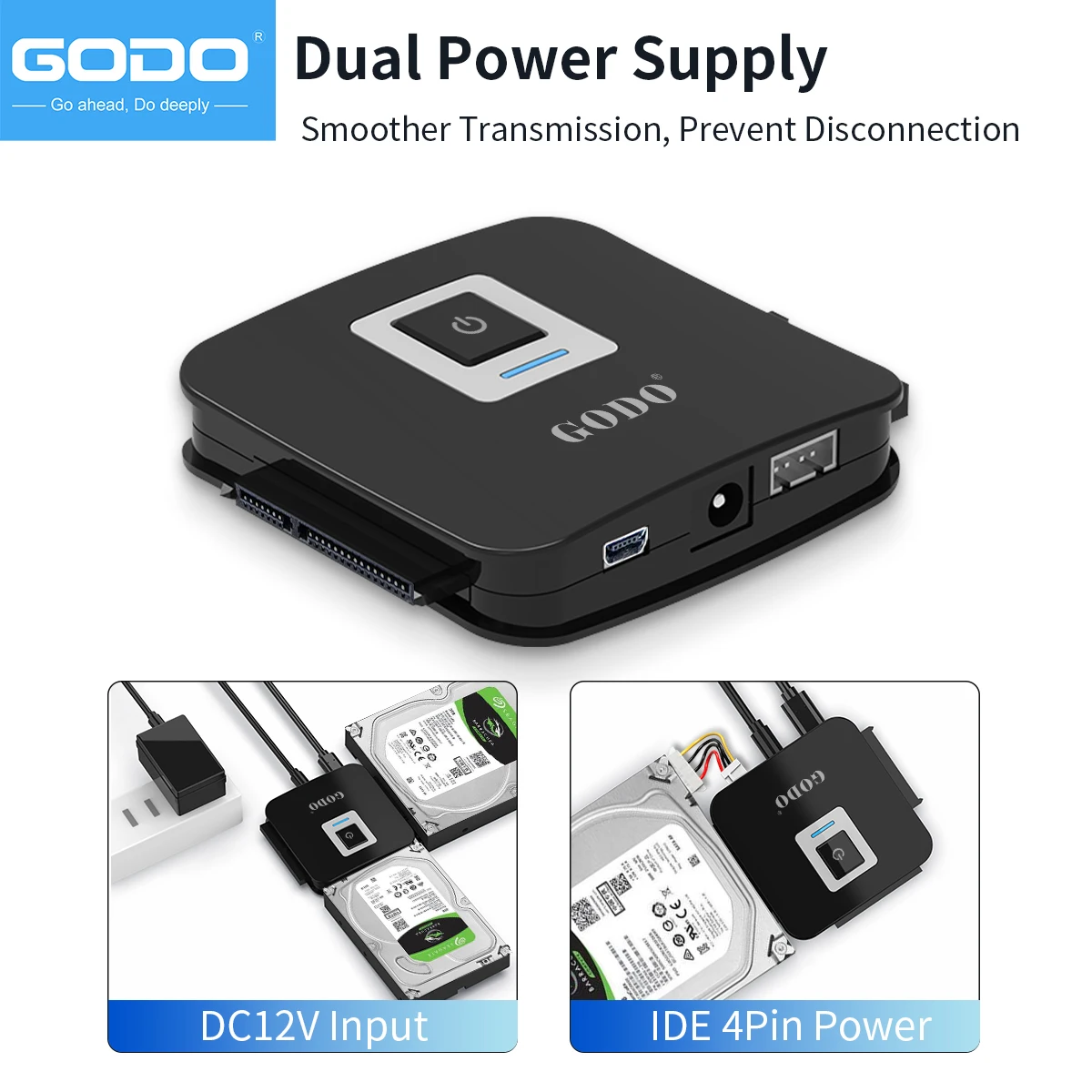 SATA/IDE to USB 3.0 Adapter IDE Hard Drive Adapter Kit SATA Cable Converter hard drive adapter ssd adapter For 2.5/3.5 inch IDE and SATA HDD/SSD