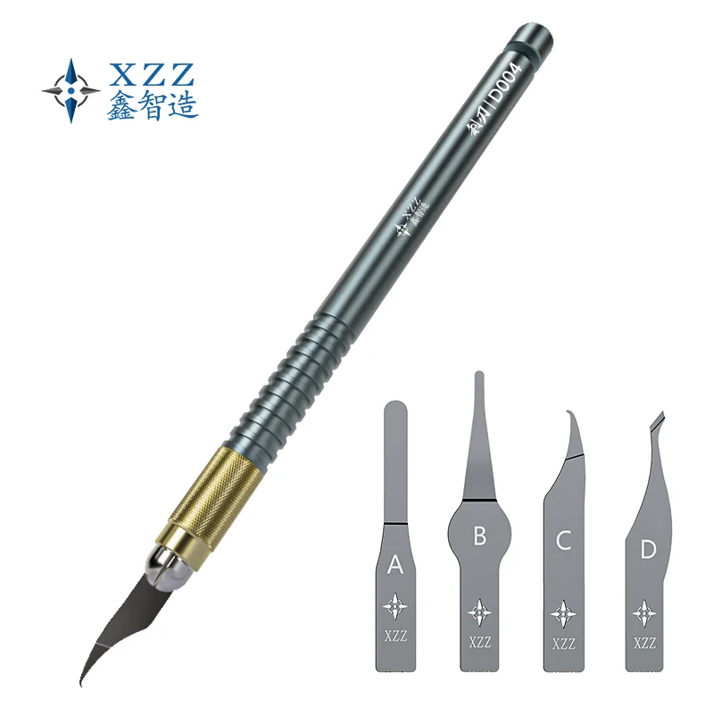 XZZ D004 Blade Glue Remover Knife IC Chip Phone NAND Hard Drive Pry Handle Edge Steel Repair Tools HHT QianLi For Repair