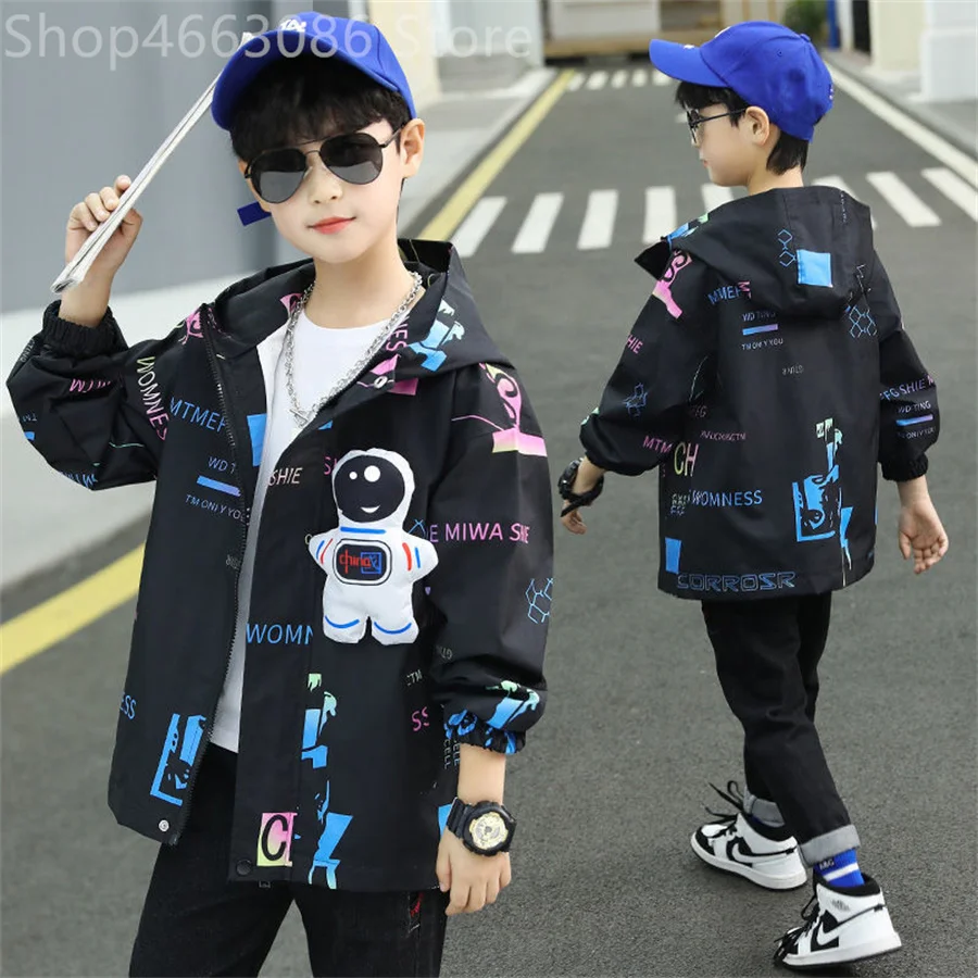 Teenager Children's Baby Windbreaker Jacket for Boy Spring Waterproof Coat Trench Autumn Kid Boys Coat Girls Patchwork Jackets