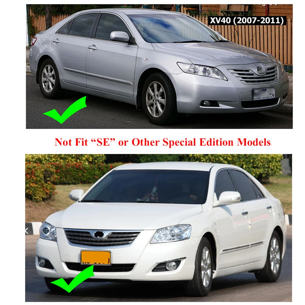 Toyota Camry Altis Aurion XV40 용 4Pcs 유연한 머드 가드 2007 2008 2009 2010 2011 머드 플랩 머드 플랩 스플래쉬 가드 머드 플랩