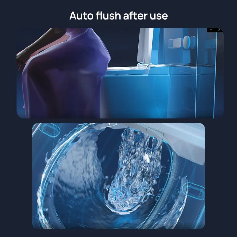 YYHC-Wall Hung Mounted Smart Toilet External Remote Button ECO Flush Siphon Flushing Toilet Wiht Concealed Toilet Tank 4