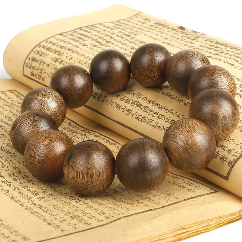 

Fidelity Kalimantan Agarwood Bracelet Crafts High Oil Buddha Beads Rosary 2.0 Men and Women Couple Sandalwood Gift