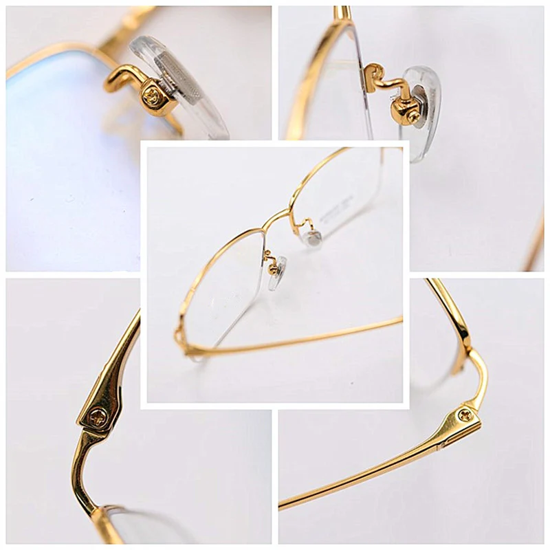 Eyeglasses Sunglasses Watch Repair Kit with Screws Tweezers Screwdriver Gold/Black Stainless Steel Screws 5