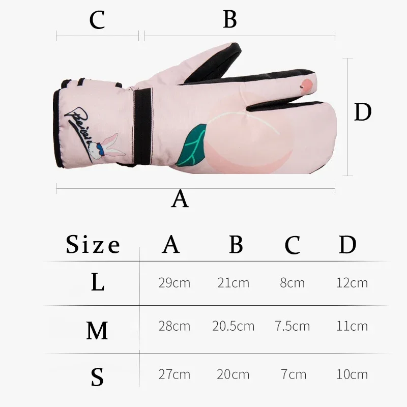 New Winter Ski Gloves Fleece Warm Men Women Outdoor Riding Snowboard Gloves Windproof Waterproof Touch Screen Skiing Mittens 5