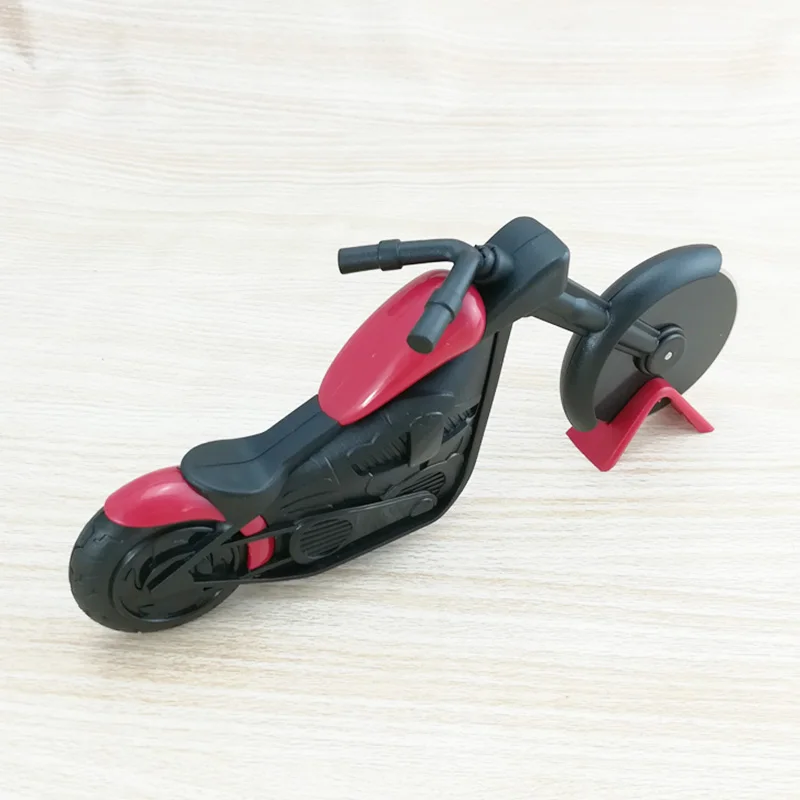 Motorcycle Pizza Cutter Wheel Stainless Steel Plastic Motorbike Roller Pizza Chopper Slicer Creative Wheel Roller Cutter