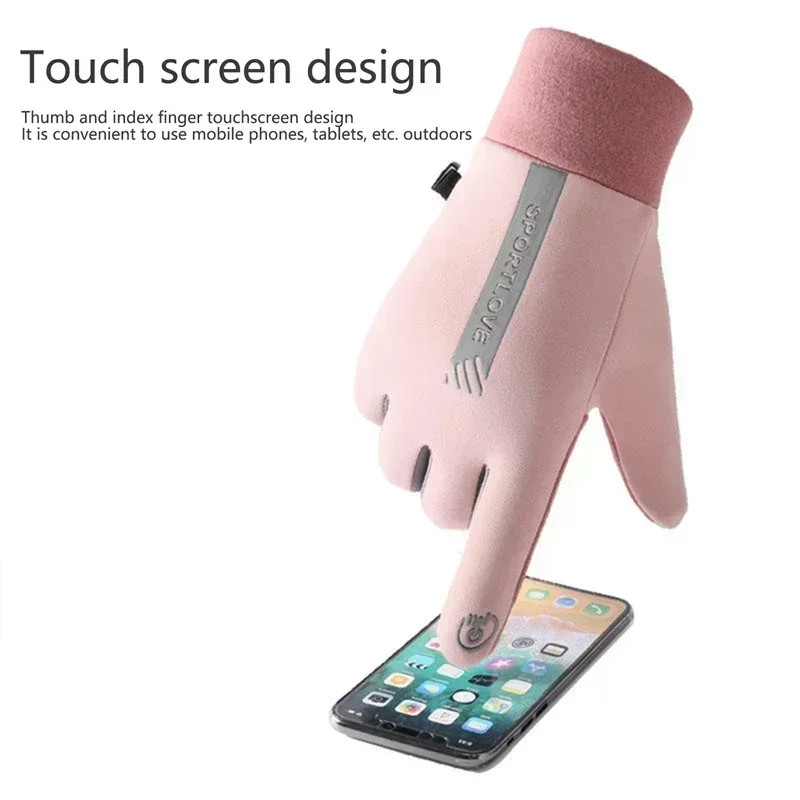 Guanti Termici Touchscreen Uomo/Donna | Antiscivolo Con Fodera Pile - Per Ciclismo E Sport