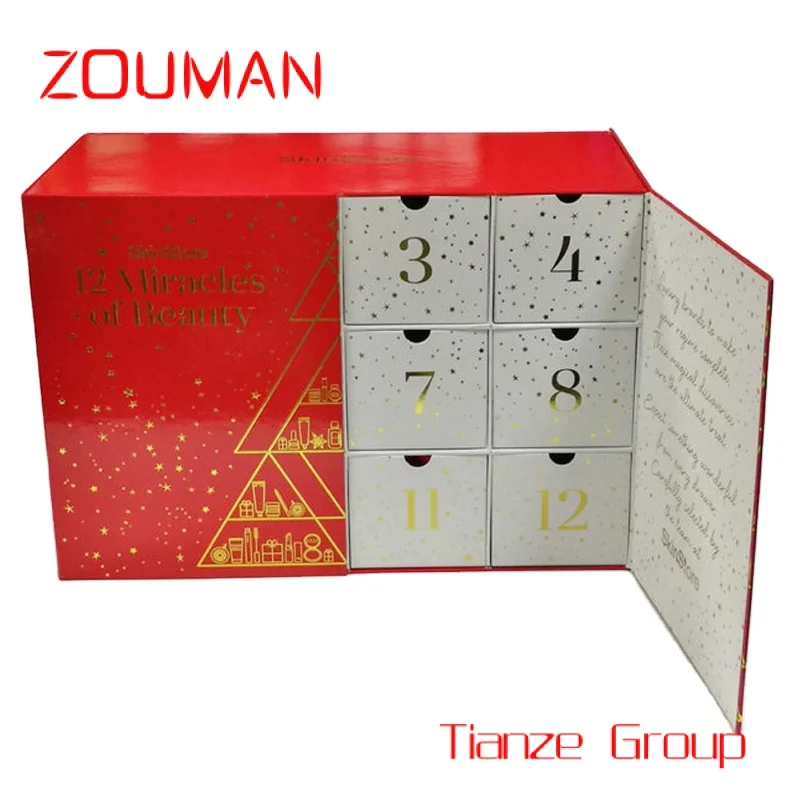 Косметическая коробочка с календарем с дизайном на заказ, подарочные коробки с двойной дверью