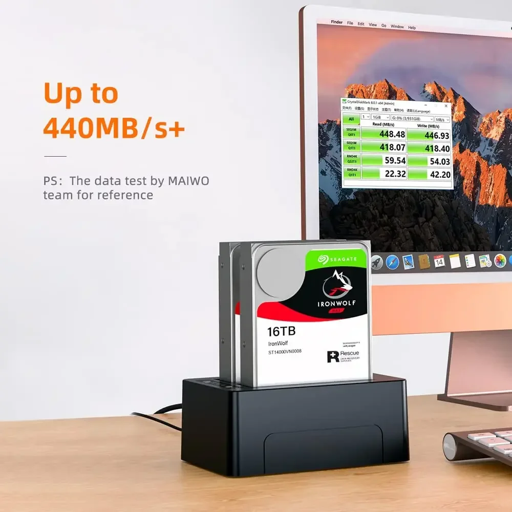 MAIWO HDD ̽ USB 3.0 SATA    ϵ ̺ , 2.5, 3.5 ġ HDD, SSD , UASP,  Ŭ , 44TB