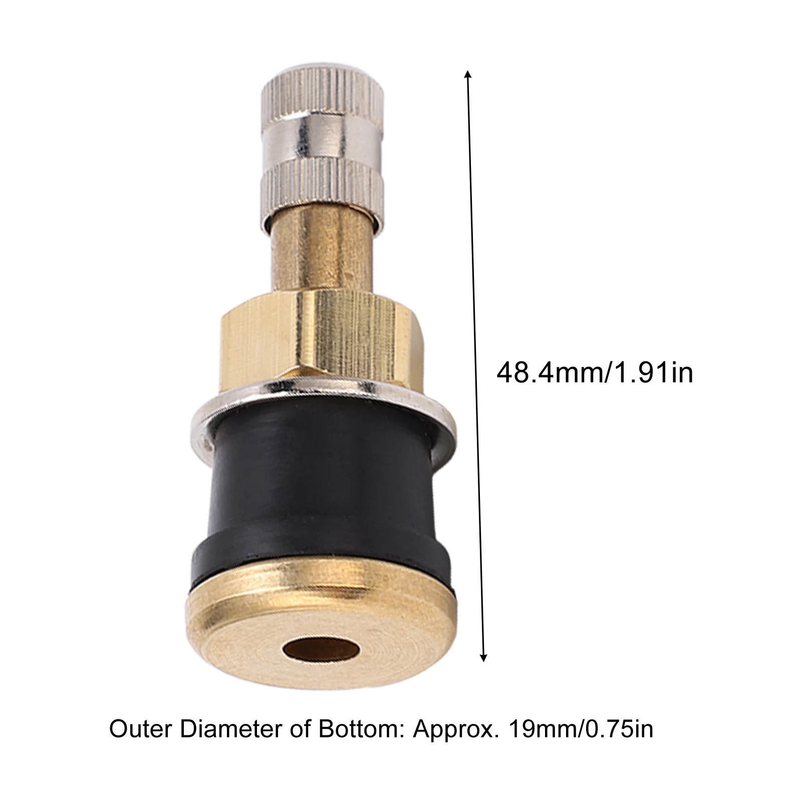 10개 황동 밸브 스템 TR501 고강도 튜브리스 트럭 밸브 스템(0.625인치 밸브 구멍용)
