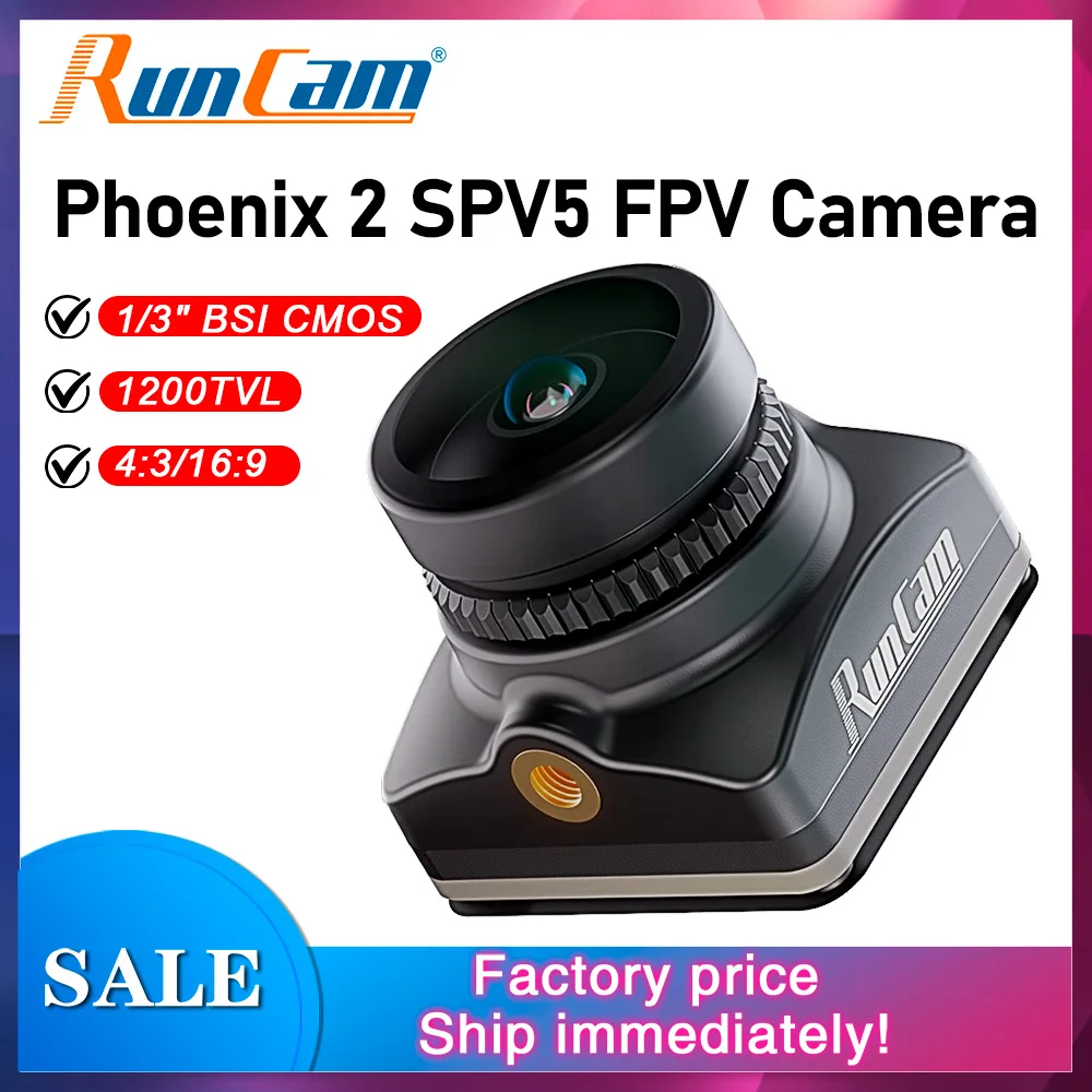 RunCam Phoenix 2 SPV5 Caméra FPV 1200TVL 19x19mm Global WDR