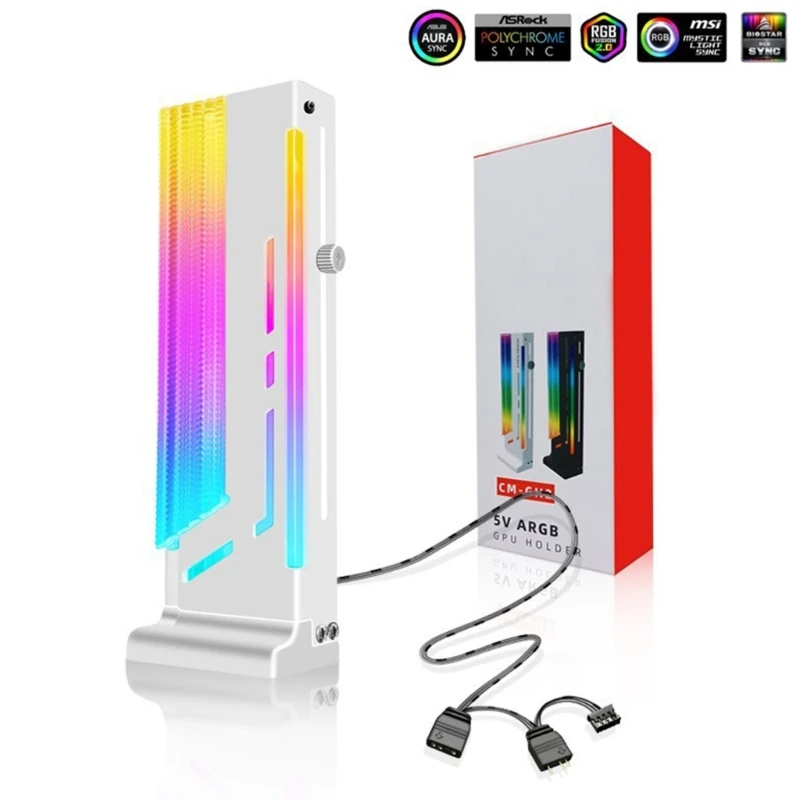 

F3KE Элегантная подставка для графического процессора ARGB из алюминиевого сплава обеспечивает стабильность и долговечность и