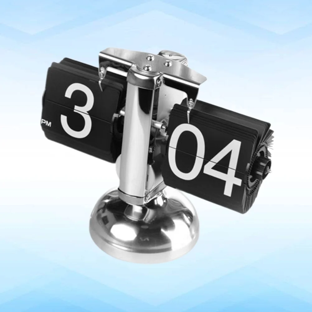 

Цифровые механические настольные часы, автоматические украшения для дома и офиса, без подставки, черного цвета