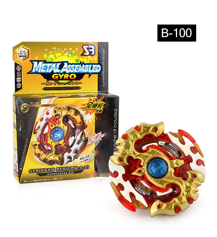 Spinning Top Toy BURST B-100 Spriggan Requiem O.Zt B100 with Light Launcher LR for Children