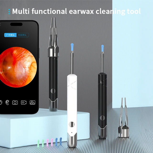 Dearsee 2300p Visual Ear Cleaner with Camera Ear Wax Removal Tool with Ear Pick & Tweezers 7 Ear Spoons Earwax Removal Ears Care 6
