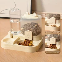 2-in-1 Large Capacity Cat Automatic Feeder, Water Dry Wet Separation Design No Battery Required - For Cats Small Dogs 4