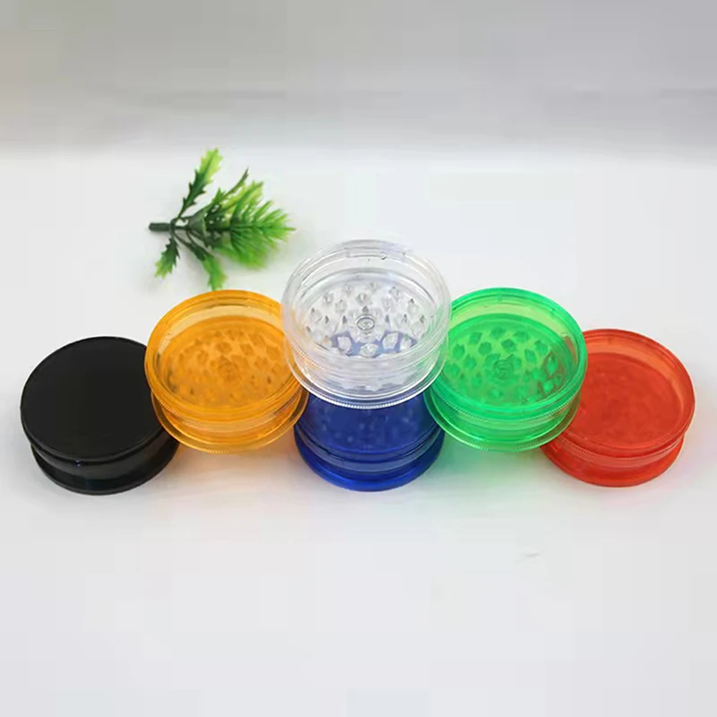 40mm 3 Layer Round Shape Plastic Grinder Herb Grinder Tobacco Spice Crusher Manual Cigarette Breaker nut spice grinder herb grinder herb spice grinder