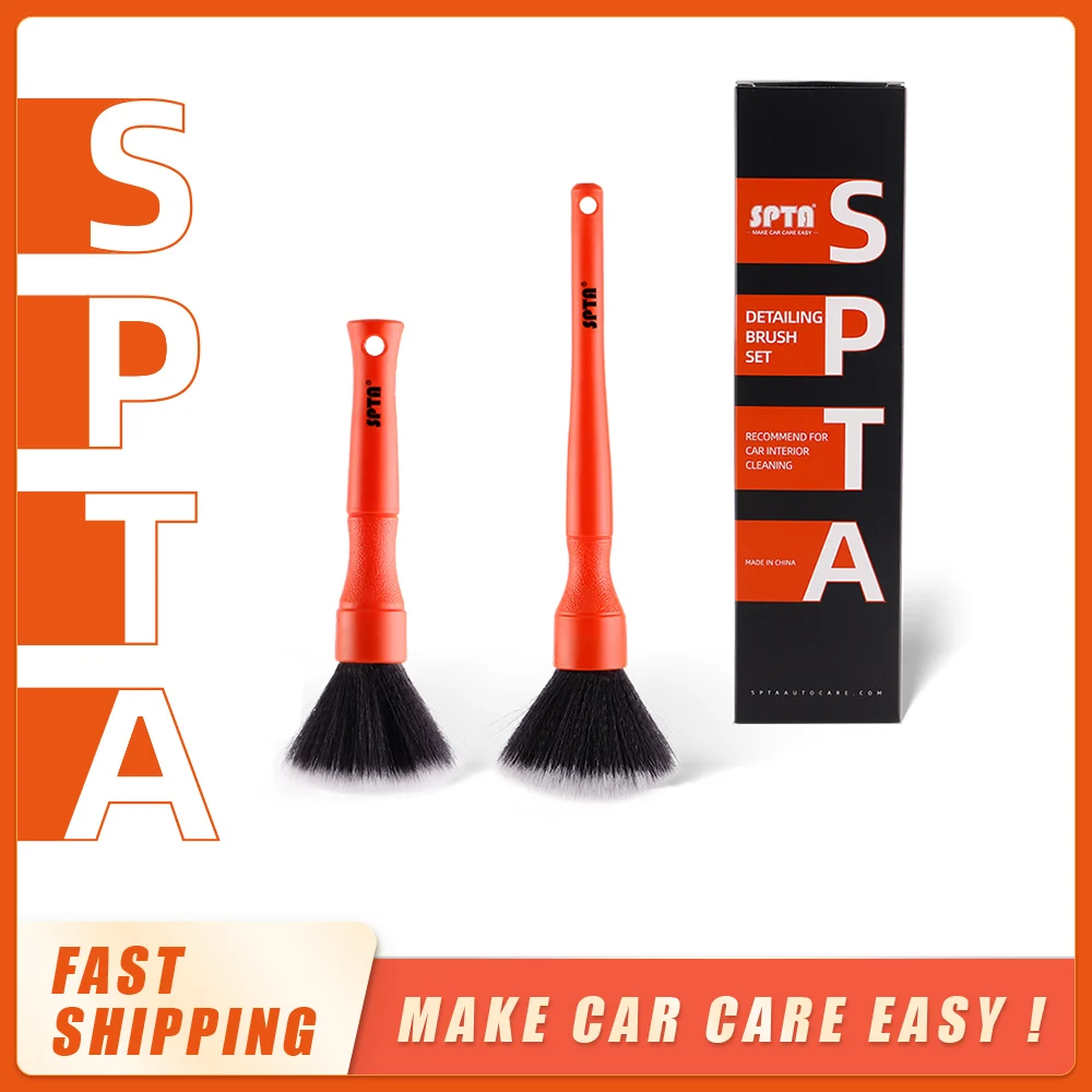 SPTA Car Detailing Brush Set Auto Detail Brush Kit for Elegant Surfaces Interior Exterior No Scratch car cleaning tool