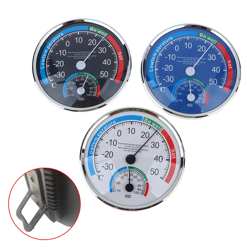 

Indoor Offices Mini Round Pointer -30℃-50℃ Temperature Meter 20%-100% Hygrometer Analog Thermometer Monitor Humidity Gauge