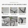 3 Piece Dining Table Set with Bench, 42.9 Inch Modern Kitchen Table with Left Seat Corner Bench and Bench Dining Room Sets 4
