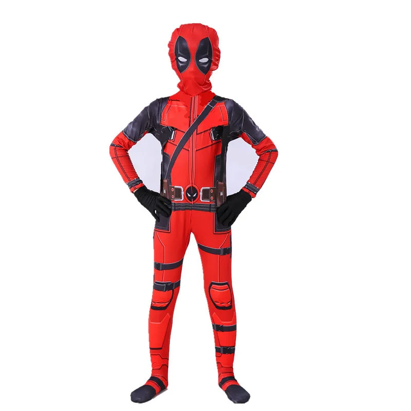Kids Cosplay Costume Boys Superhero Deadpool Jumpsuit Bodysuit For boy girls