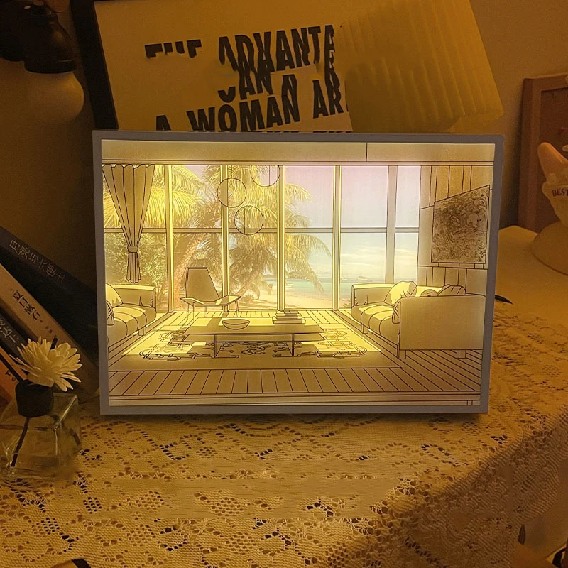 

INS Sunshine Light Painting 520 Gift Small Night Lamp Bedside Painting Decorative Painting Warm