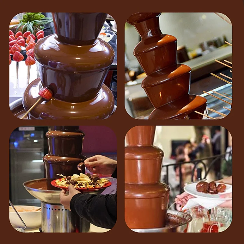 Chocolate Fountain DIY Handmade Commercia Machine with Heating 7-layer Chocolate Waterfall Hotpot Home Appliance Sweet