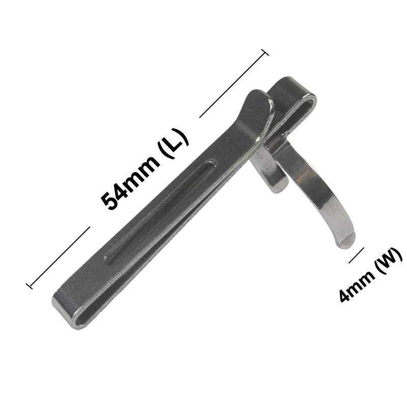 Pocket clip 54mm (L) x 23mm (D) Stainless Steel 21700 Flashlight