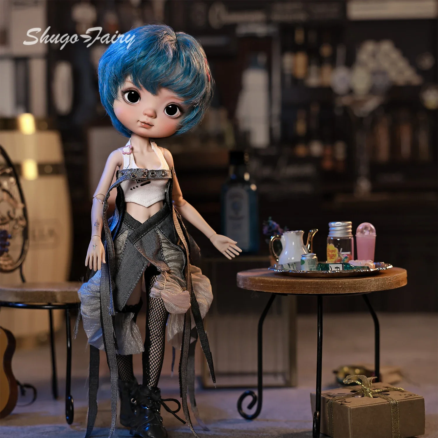 Shugafairy-lark y2k y2k関節人形、ビッグヘッドyinliボディ人形
