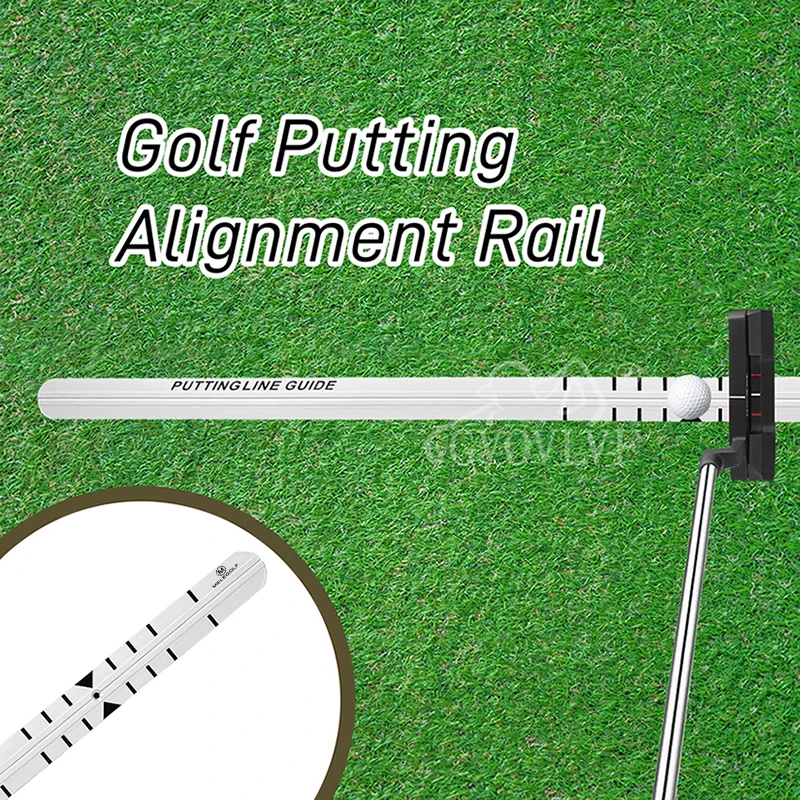 GolfPutterStraightRulerAluminumGolfPracticeAidPuttingAlignment