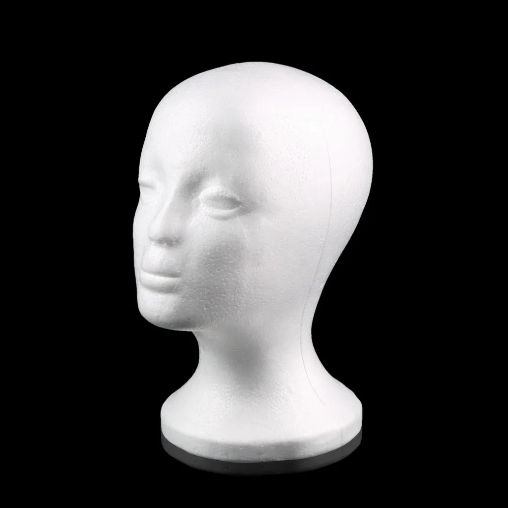 Female Styrofoam Mannequin Manikin Head Model Foam Wig Hair Glasses Display K 