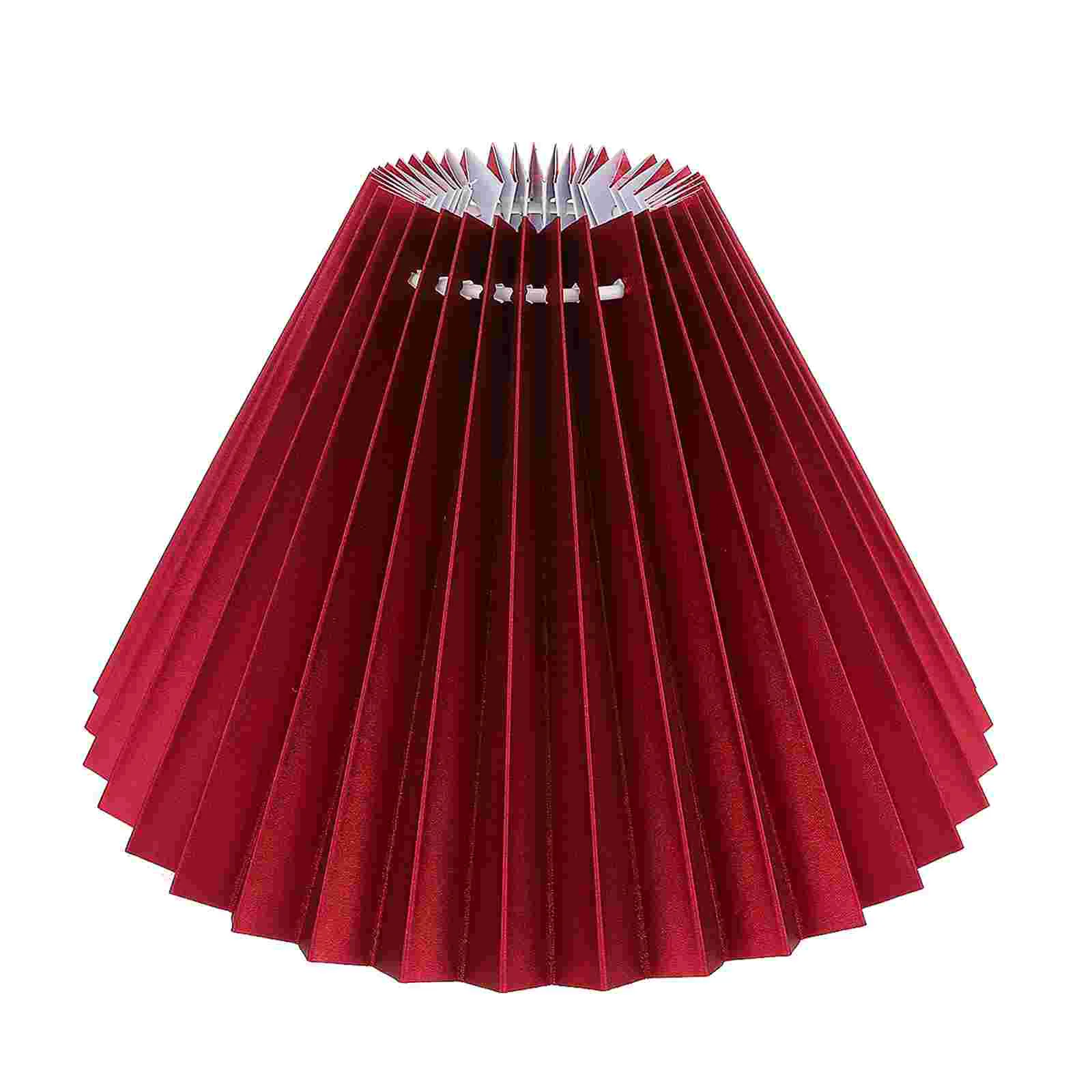 Ceiling Lamp Semi Flush Mount Ceiling Lightshade Decorative Round Accessory Red Cloth Craft