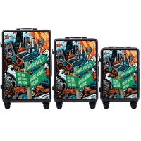Wings ABS + Ensemble de valises de voyage 28/24/20” 3 pièces - Personnalisé par TUSE X PIH, Noir 1