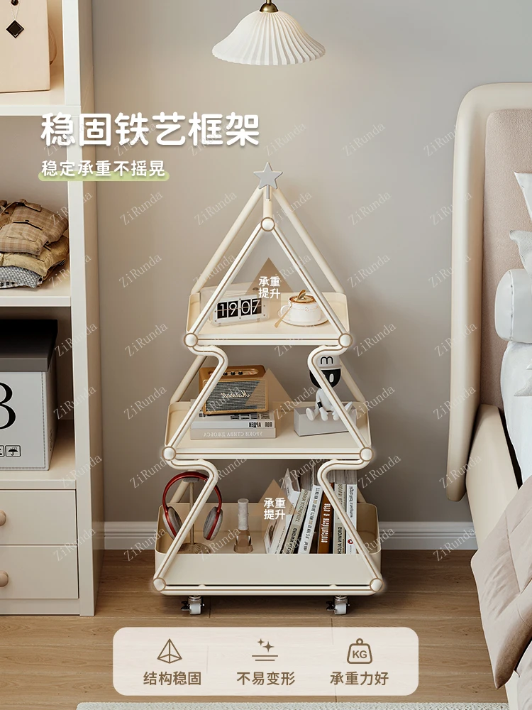 /Bedside table Children's small wrought iron shelf edge few