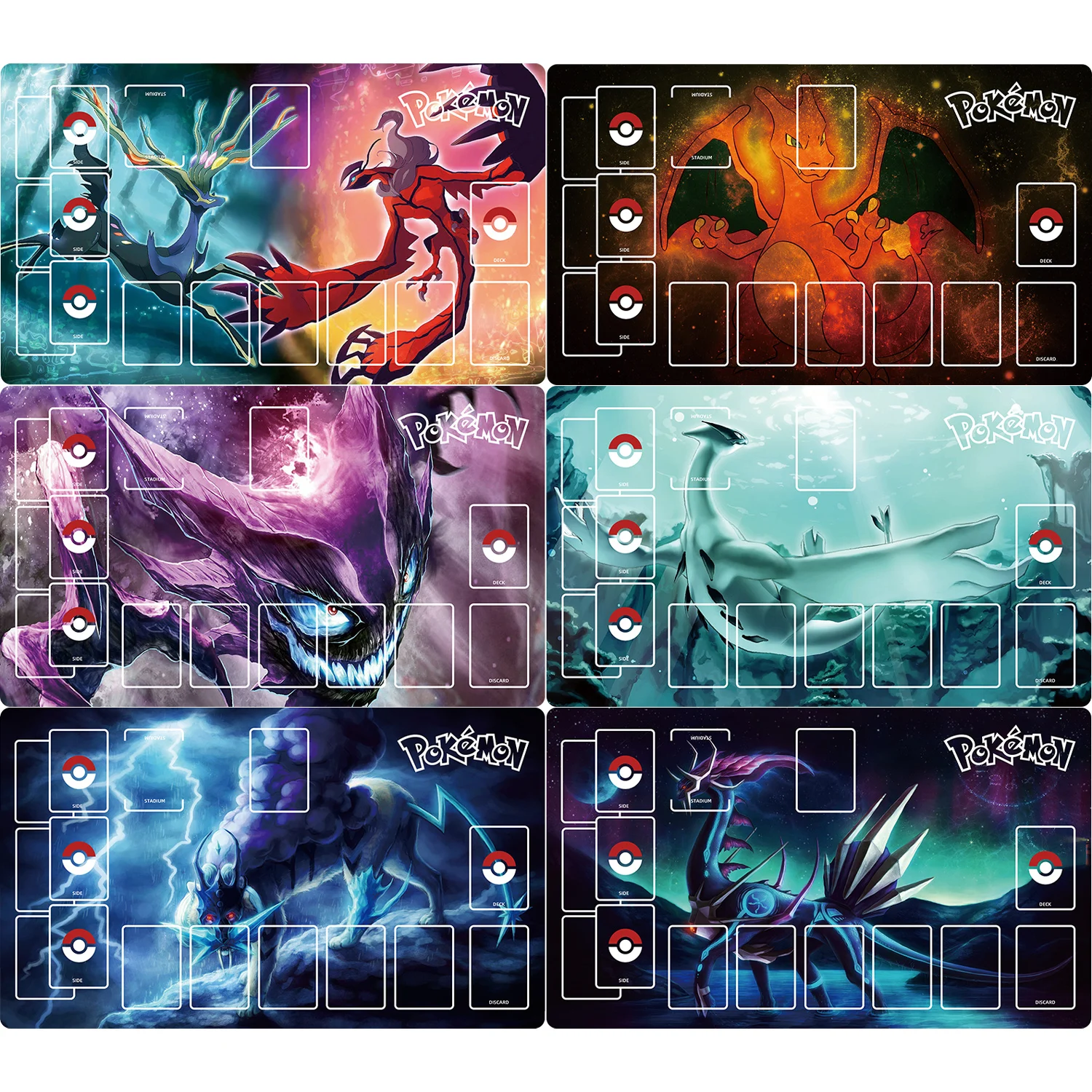 

60*35*0,2 см Diy PTCG Charizard Lugia Entei Suicune специальный игровой коврик для карт боевой подарок игрушка игра Аниме Настольный коврик