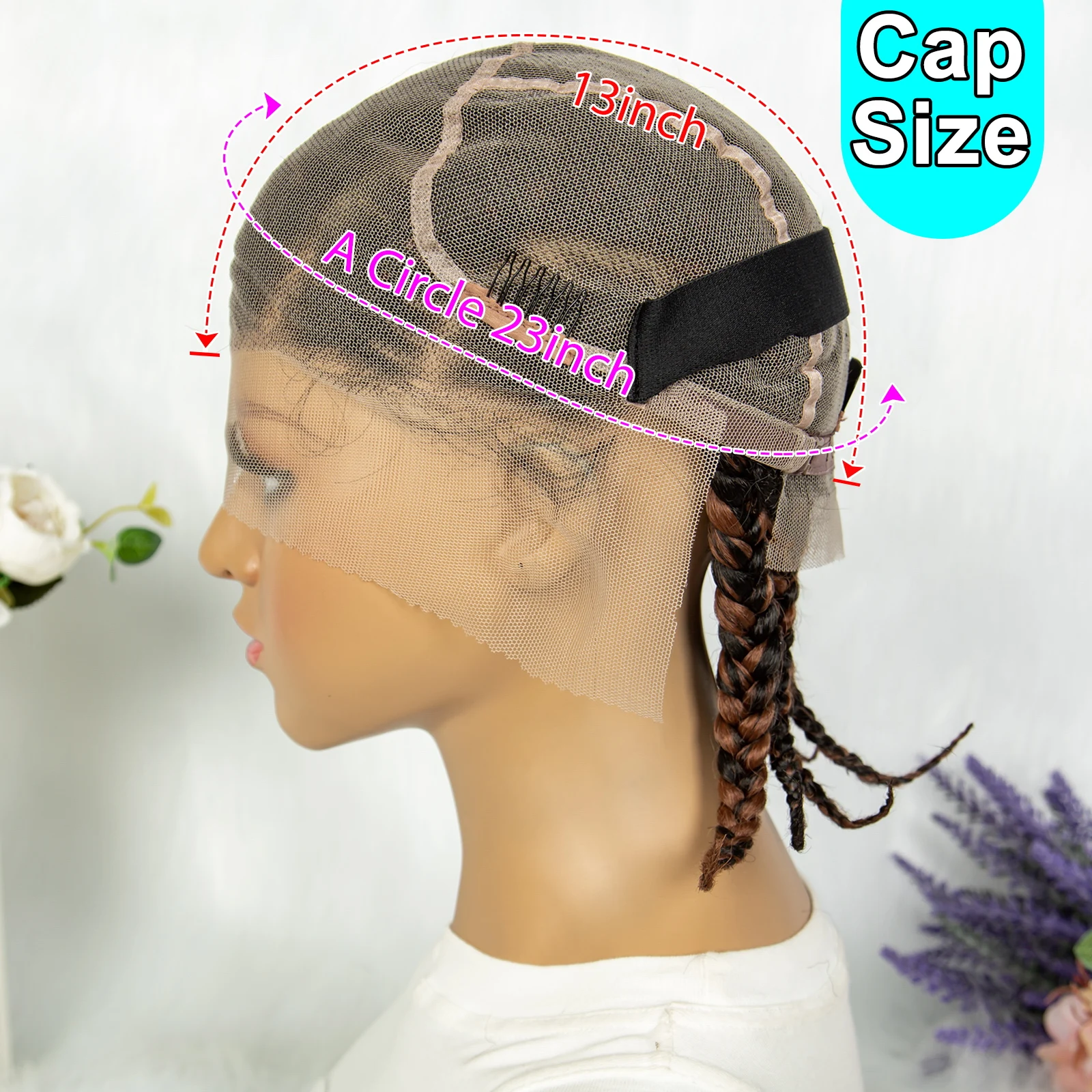 KIMA Full Lace Cornrow Box Braided Wig Synthetic Lace Front Wigs for Africa Women Men Braids Wig with Baby Hair Braiding Wigs lace front wig lace wigs womens synthetic wigs synthetic wigs