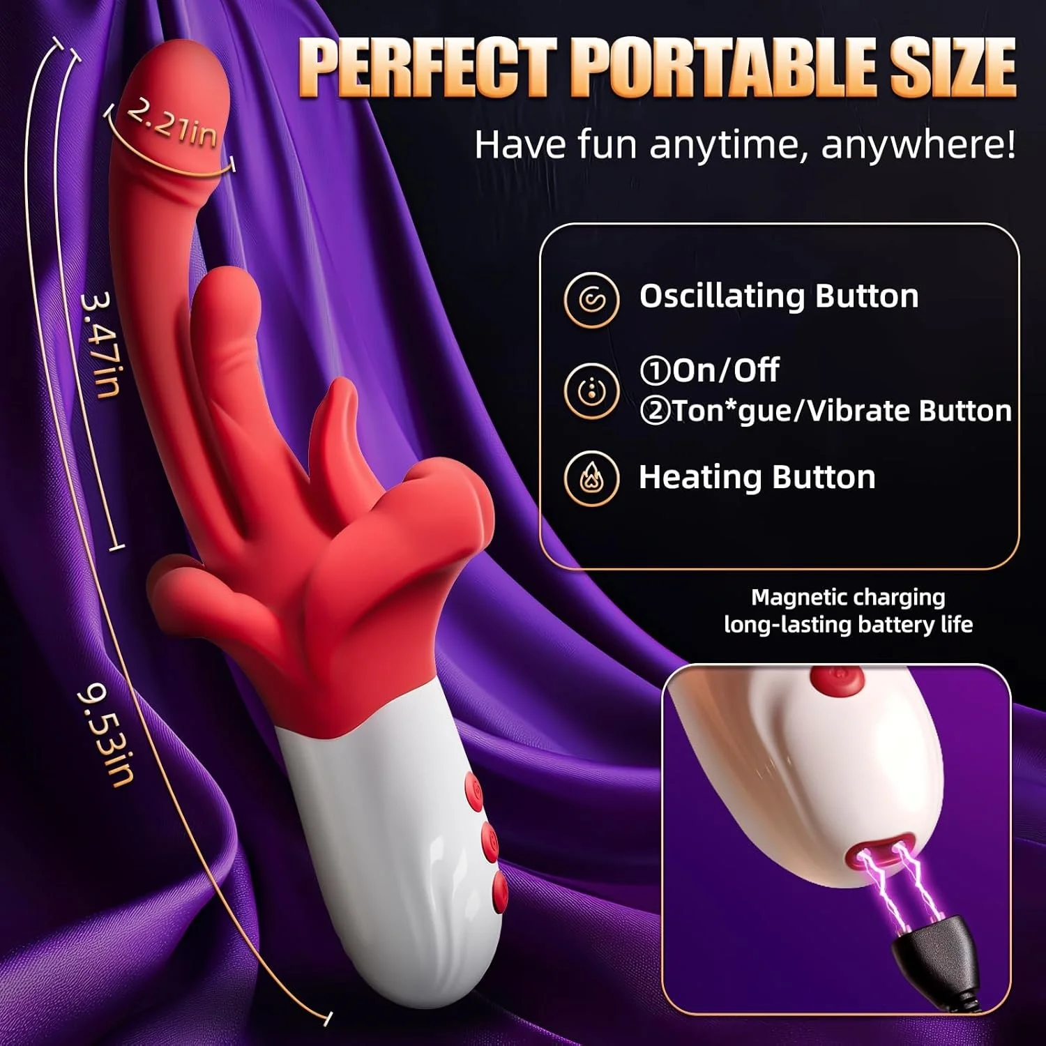5-In-1 Swings Tongue Dildo Vibrator - Image 5