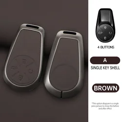 Deluxe Car Key Fob Protector with Keychain Attachment (Brown)