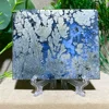 Natural Crystal Slab Maecasite Agate Stones Section Gemstone Meditation Room Home Decoration Geode Witchcraft Feng Shui +Stand 1