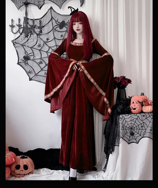 Womens Vintage Medieval Dress Victorian Renaissance Gothic